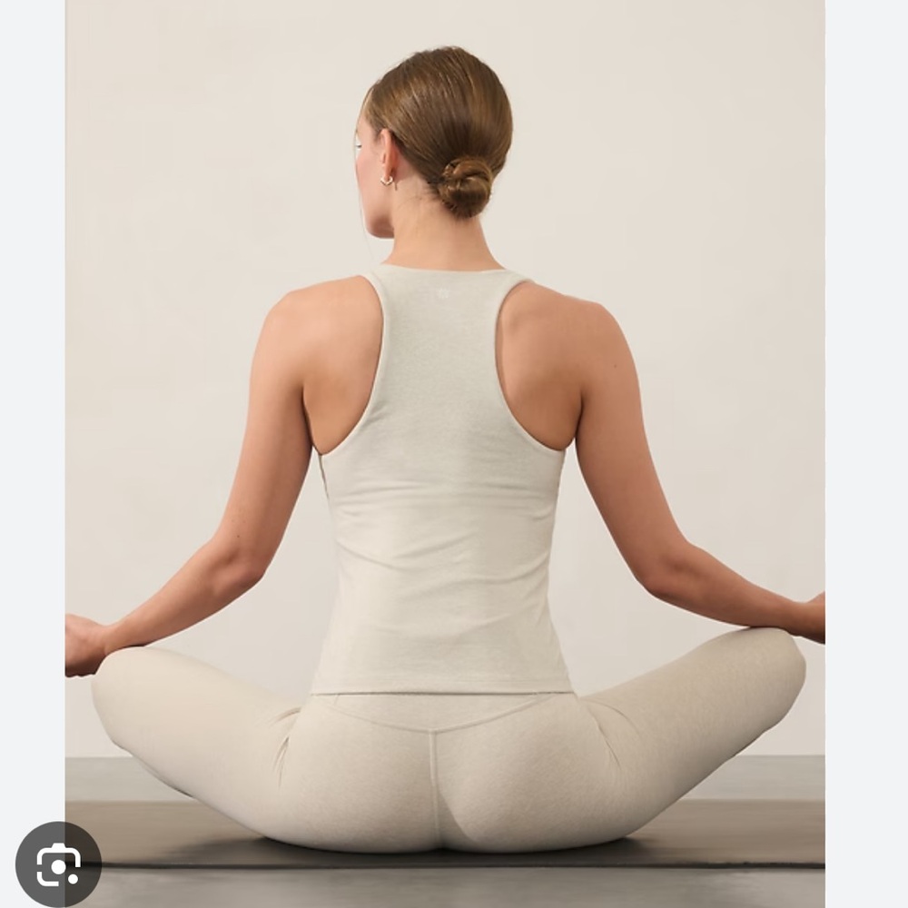 Athleta Cream Softluxe Built-In Bra Tank in Cream - Picture 2 of 14